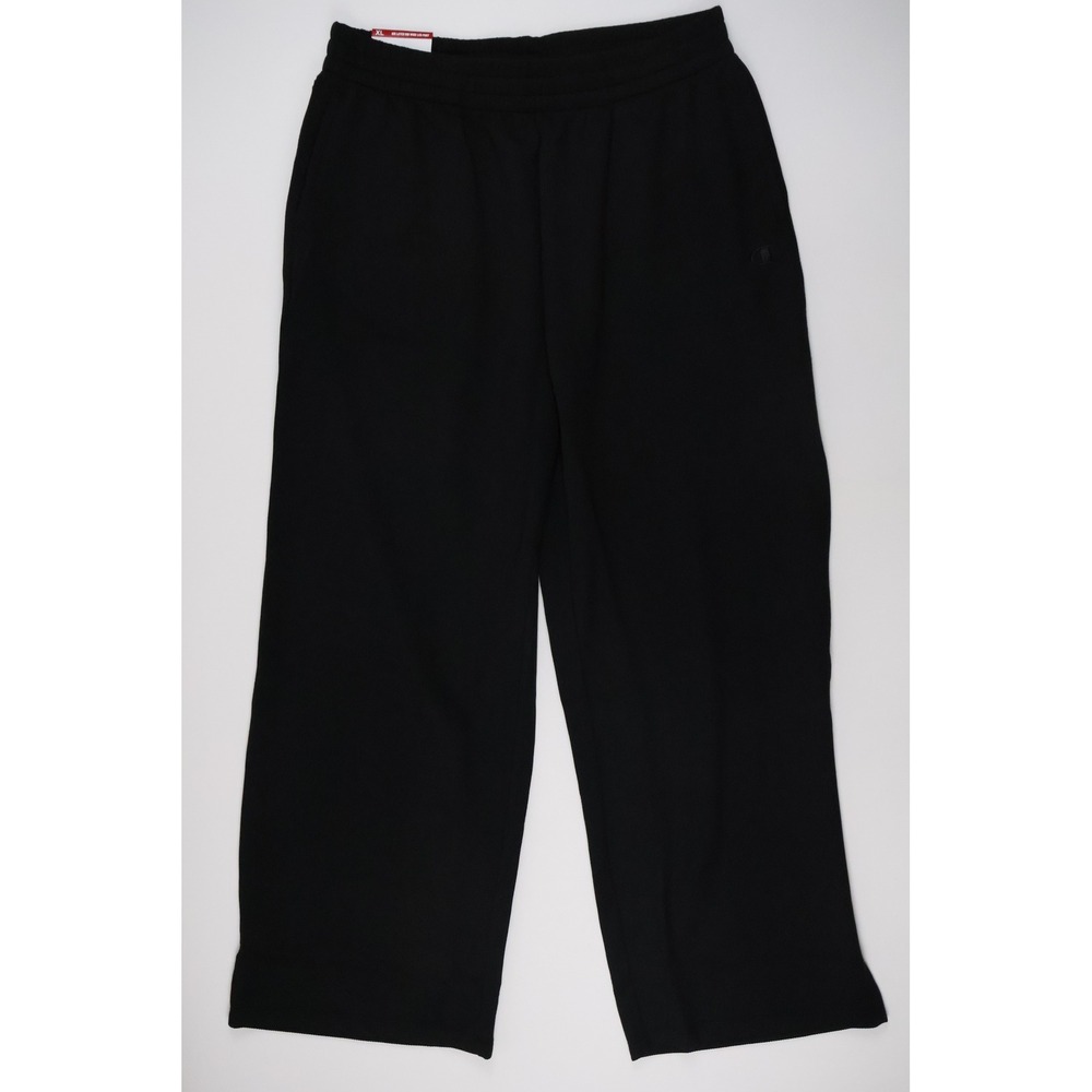 Champion Air Layer Rib Wide Leg Pant Black Solid XL NWT